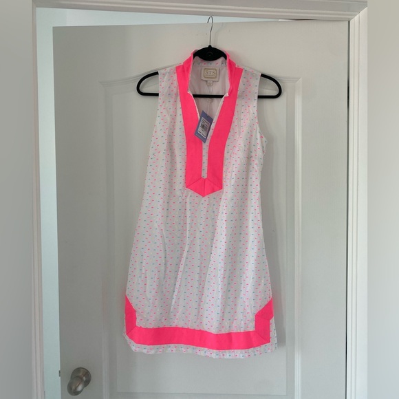 Sail to Sable Neon Clip Dot Shift Dress 🌺 - Picture 1 of 2